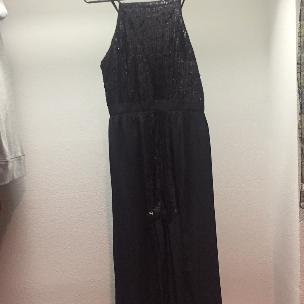 Black sequin romper